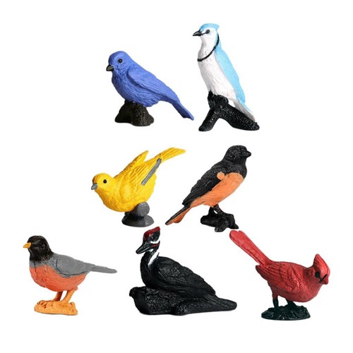 Simulated birds models toy - 7x,