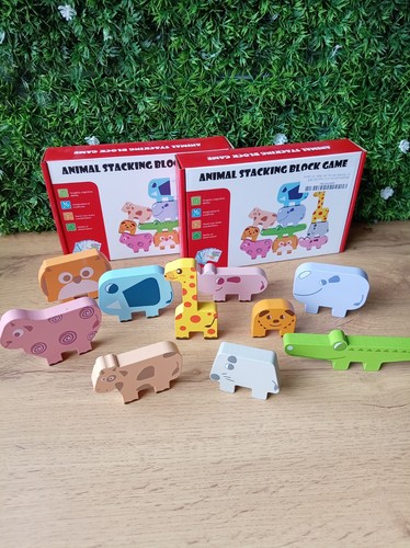 Wooden zoo animal stacking - zoo,