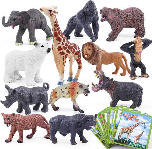 12pcs wild animals figure - 12pcs,