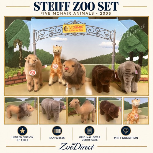 Steiff zoo set 2006 mohair - steiff,