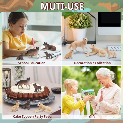 8pcs wolf figures - 8pcs,