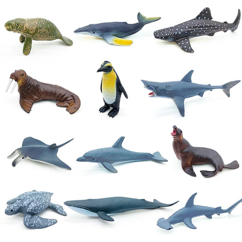 12pcs animal model plastic - 12pcs,