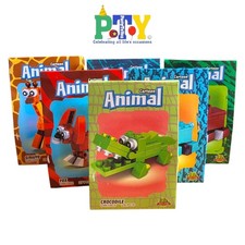 6pk Animal Building Brick Sets